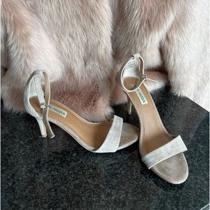 Steve Madden strappy leather heels dust pink